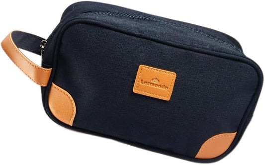 Lermende Toiletry Bag, Clear Shaving Dopp Kit for Men Travel Toiletry Bag with Hand Strap Unisex Bathroom Toiletries Organiser