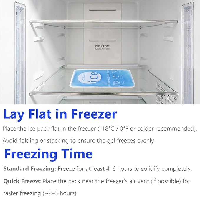 Reusable Ice Packs for Coolers - 5 Pack Freezable Gel Packs for Lunch Box, Camping, Picnic, Medical Cold Therapy - Leakproof & Long-Lasting Cold Storage