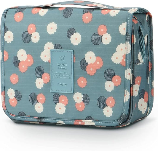 Mossio Hanging Toiletry Bag - Large Cosmetic Makeup Travel Organizer for Men & Women with Sturdy Hook