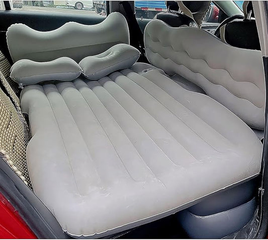 Inflatable Car Air Mattress Back Seat Bed,Thickened Car Travel Camping Air Mattress with Air Pump,Blow Up Bed Portable Car Sleeping Mattress for Car Universal SUV