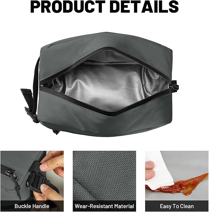 MIER Freezable Snack Bags Small Frozen Mini Cooler Lunch Bag Freezer Insulated Pouch for Adults Work Travel On-the-go,Gary