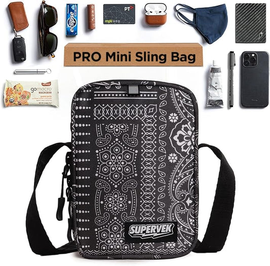 Mini Sling Bag PRO - Waterproof Zip, Fabric & Adjustable Fly Strap | Urban Crossbody Travel Chest For Men Women