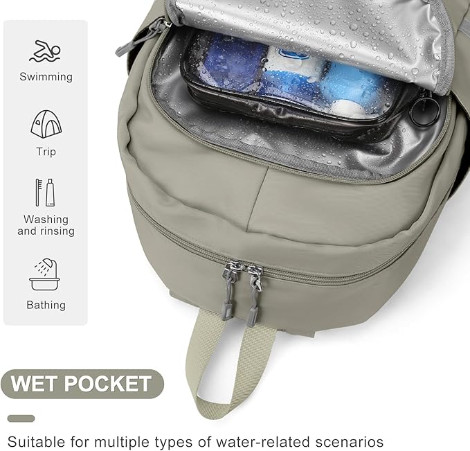 coofay Gym Backpack For Women Waterproof Backpack With Shoe Compartment Lightweight Travel Backpack Workout Sports Backpack Large Gym Bag