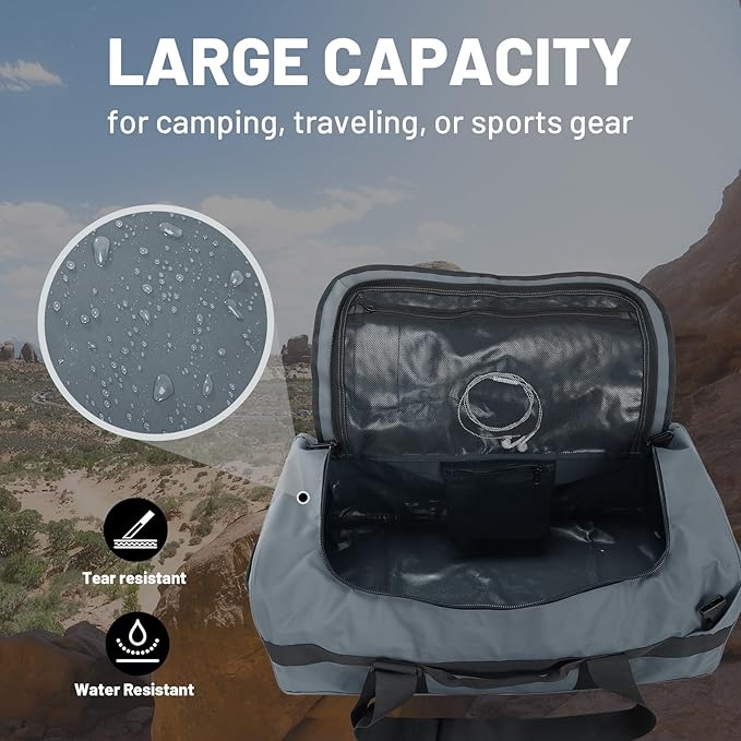 MIER Water Resistant Backpack Duffle Heavy Duty Convertible Duffle Bag with Backpack Straps for Gym, Sports, Travel