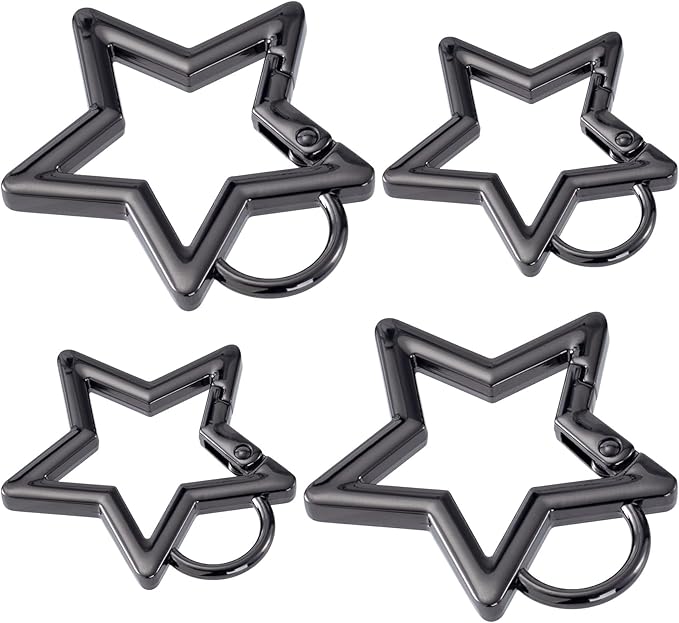 Star Carabiner, Zinc Alloy Heavy Duty Star Shaped Keychain Clip, Carabiner Clip for Camping, Hiking, Fishing