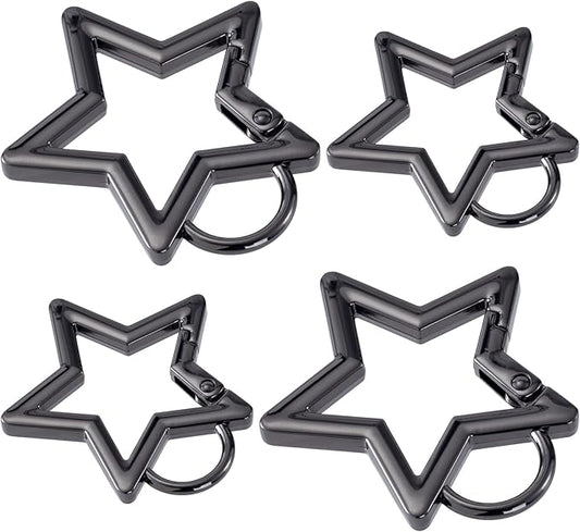 Star Carabiner, Zinc Alloy Heavy Duty Star Shaped Keychain Clip, Carabiner Clip for Camping, Hiking, Fishing