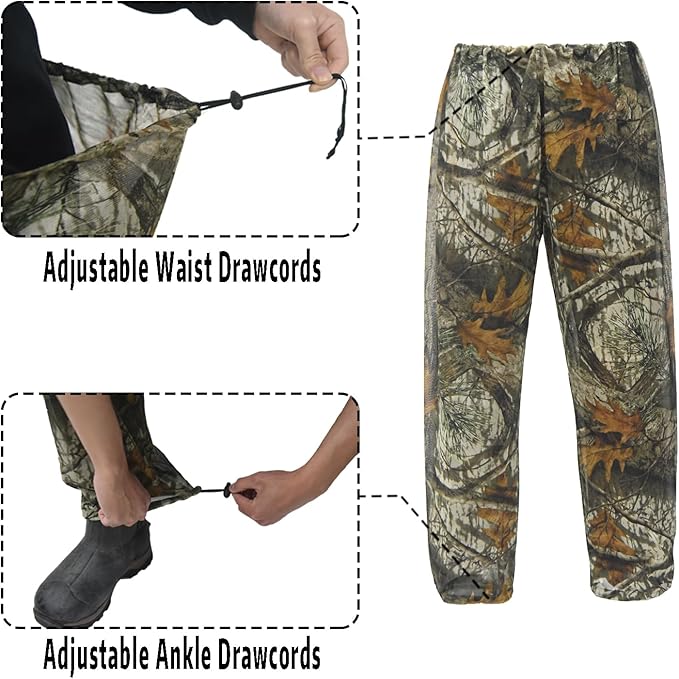 LOOGU Mosquito Suits, Net Bug Pants & Jacket Hood Sets - Ultra-fine Mesh - With Fishing, Hiking, Camping and Gardening