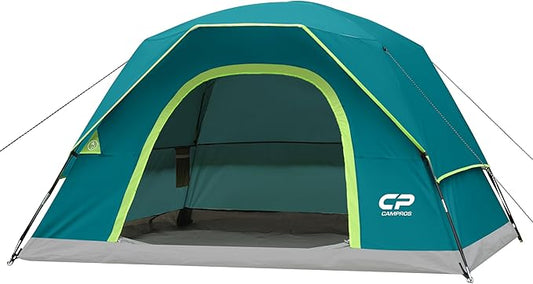 CAMPROS CP Tents for Camping 4/6 Person Tent Waterproof Windproof Double Layer Camping Tent, Easy Setup Dome Tent with Large Mesh Windows & Wider Door for Outdoor Camping & Hiking