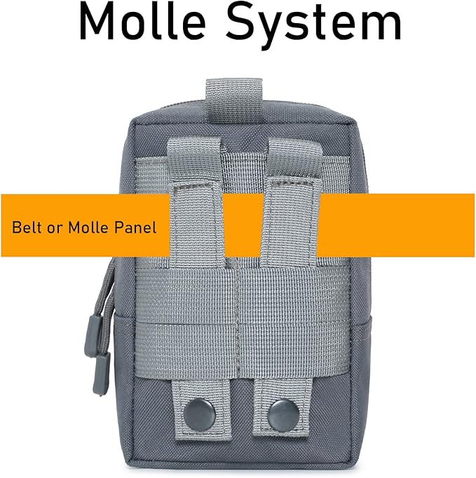 2 Pack Molle Pouches - Tactical Compact Water-Resistant EDC Pouch