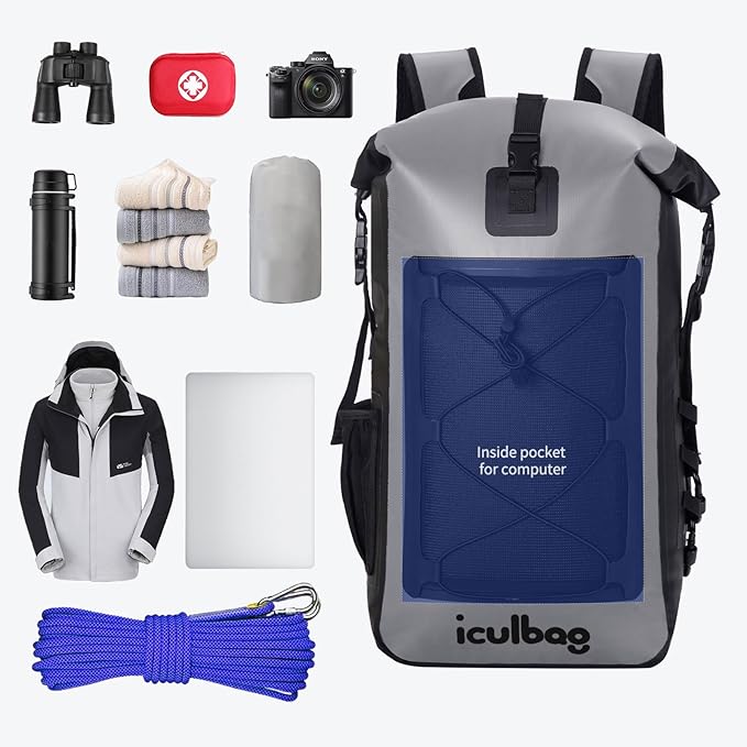 Dry Bags Waterproof Backpack for Women Men Travel Dry Bag Backpack Warterproof Bag for Kayaking Beach Boating 30L/40L