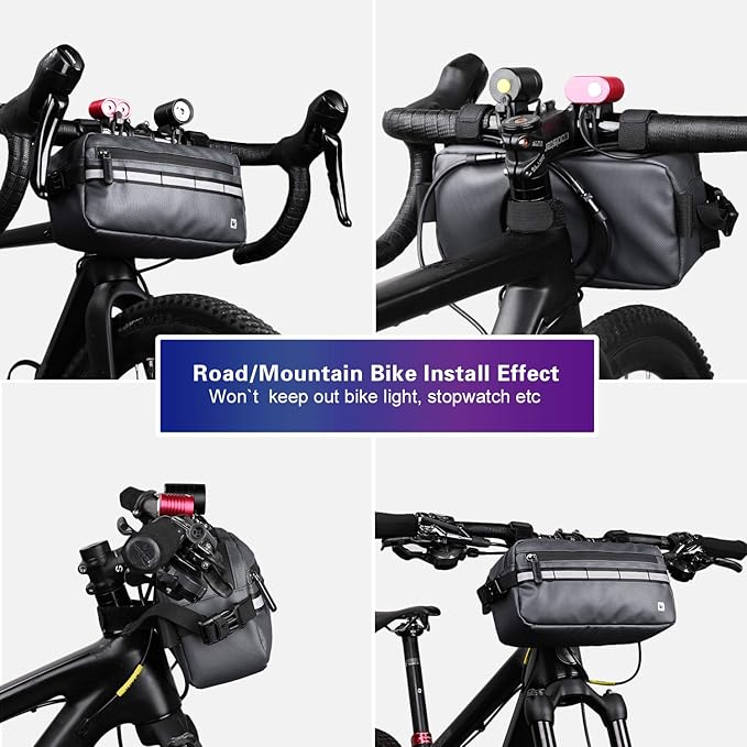Rhinowalk Bike Bag Waterproof Bike Handlebar Bag,Bike Basket Bicycle Front Bag Shoulder Bag Waist Bag for Sport Bicycle Professional Cycling Accessories