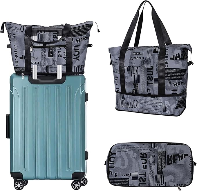 Womens Travel Duffel Bag Lightweight Sport Gym Bag Waterproof Weekender Overnight Bag with Wet and Dry Separation Pocket for Gym Training Yoga Fitness Swimming