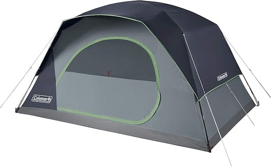 Coleman Skydome Tent with 5 Minute Setup, 2/4/6/8-Person Weatherproof Tent with Rainfly & Carry Bag, 20% More Headroom Than Traditional Canopies