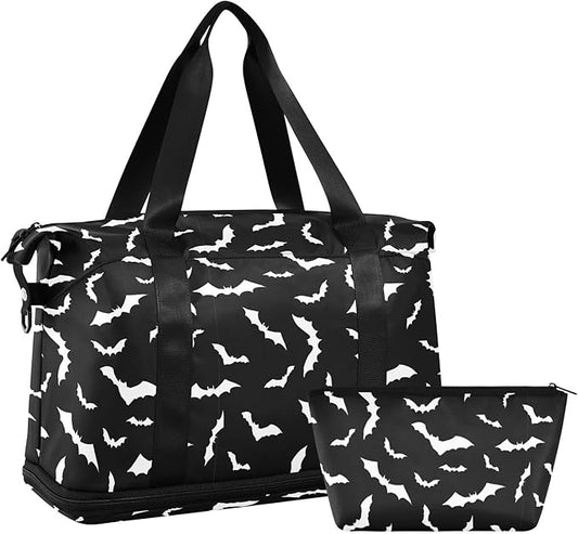 Women's Weekender Duffle Bag for Travel and Gym with Toiletry and Shoes Compartment