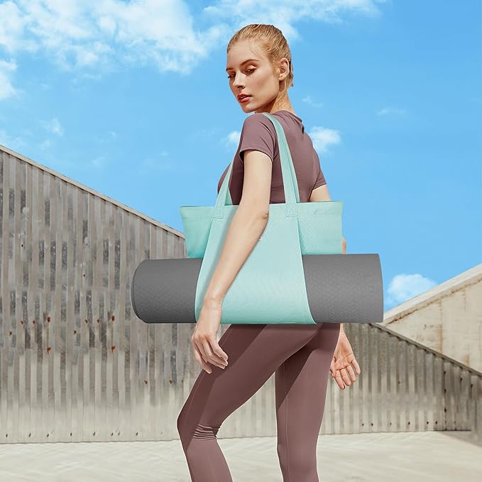 Yoga Bags for Women with Yoga Mats Bags Carrier Carryall Canvas Tote for Pilates Shoulder for Travel Office Beach Workout
