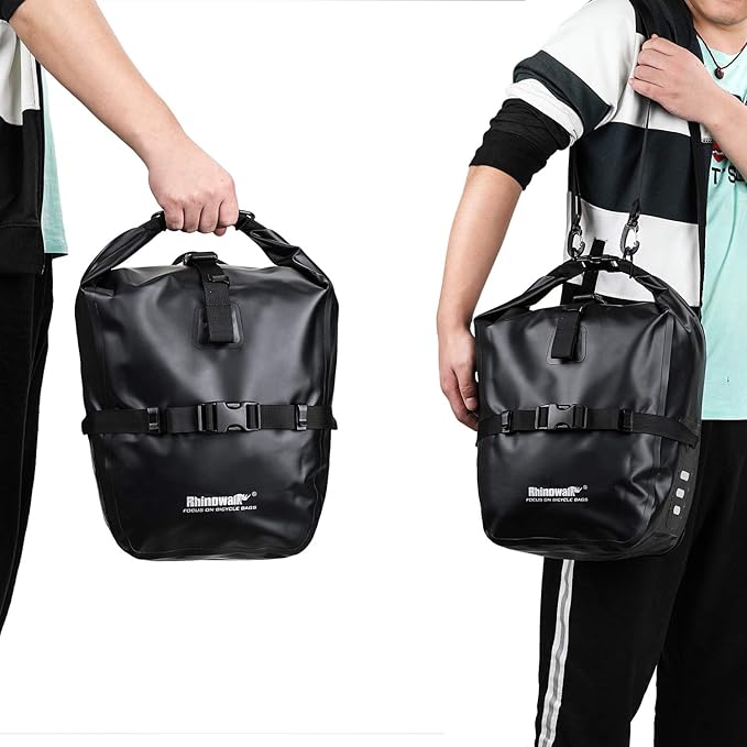 Rhinowalk 20L Bike Pannier Bag Waterproof Bicycle Rear Seat Trunk Bag for Cycling Bicycling Traveling Riding