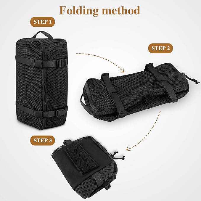 PETAC GEAR 3 PCS Tactical Modular Packing Cubes, Large Capacity Mesh Storage Bag,Outdoor Travel Organize Storage Pouches Bags.