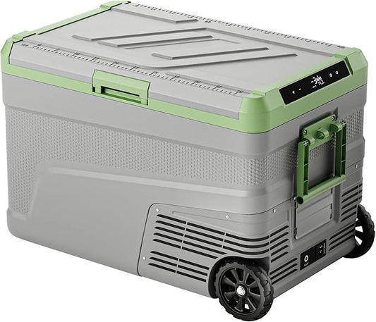 12 Volt Refrigerator Portable Fridge - 48 Quart(45L) Electric Cooler Big Zone with Wheels, 12V Fridge -4℉-68℉ for Camping, Boating, Truck, RV, Outdoor, Home