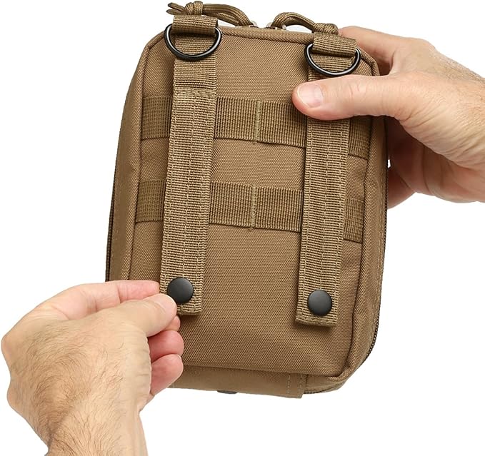 First Aid Molle Pouch - Heavy Duty IFAK Pouch - Empty Medical Pouch Ideal for Military Use EMTs Law Enforcement Camping and Hiking - Med Pouch for Optimal Organization