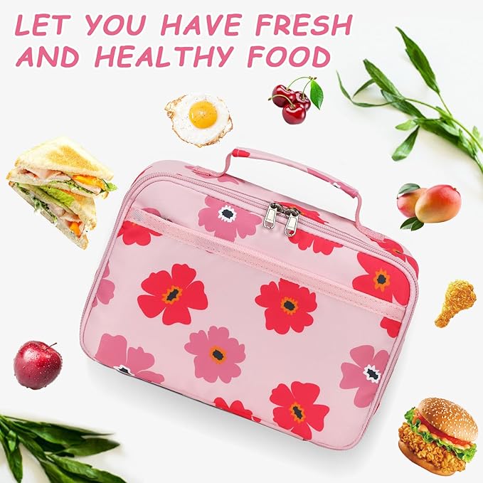LOIDOU Lunch Box for Kids Boys Girls Insulated Lunch Bag Thermal Meal Tote Reusable Lunch Pail Bags for School Travel