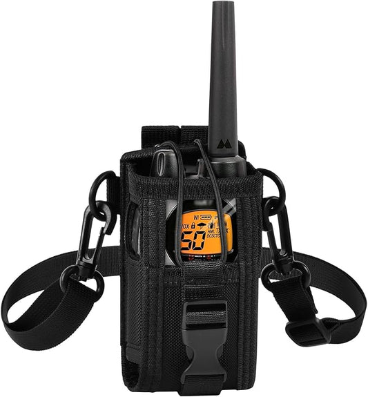 ANKHOH Radio Holster Pouch Compatible with GXT1000VP4 50 Channel GMRS Two-Way Radio, Long Range Walkie Talkie Case, Storage Holder with Adjustable Shoulder Strap (Bag Only)