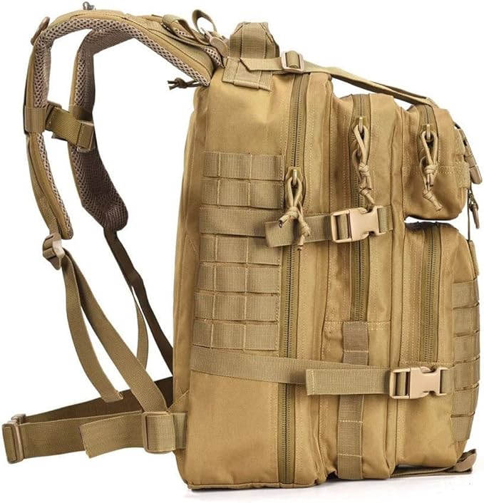 Military Tactical Assault Pack Backpack Army Molle Bug Out Bag Backpacks Small Rucksack for Outdoor Hiking Camping Trekking Hunting Brown