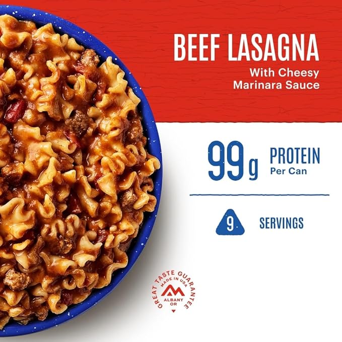 Mountain House Beef Lasagna #10 Can | Freeze Dried Survival & Emergency Food | 9 Servings