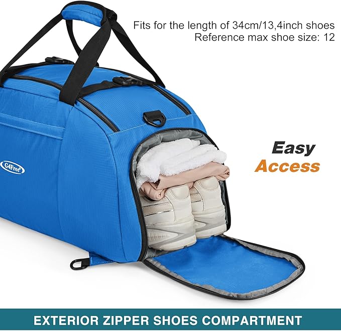 G4Free 40L 3-Way Duffle Bag Backpack Gym Bag for Men Women Sports Duffel Bag with Shoe Compartment Travel Backpack Luggage