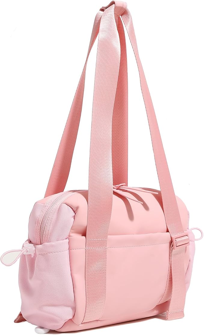 Mini Gym Bag for Women & Girls with Wet Compartment Small Gym Tote Bag Waterproof Travel Duffle Bag Cute Workout Sports Bag, Pink