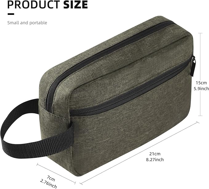 Travel Toiletry bag Toiletry bag for women men Hanging Cosmetic bag Travel accessories Gift for Women Men (Deep green)