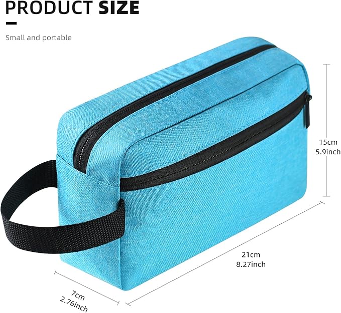 Travel Toiletry bag Toiletry bag for women men Hanging Cosmetic bag Travel accessories for Women Men (Lake blue)