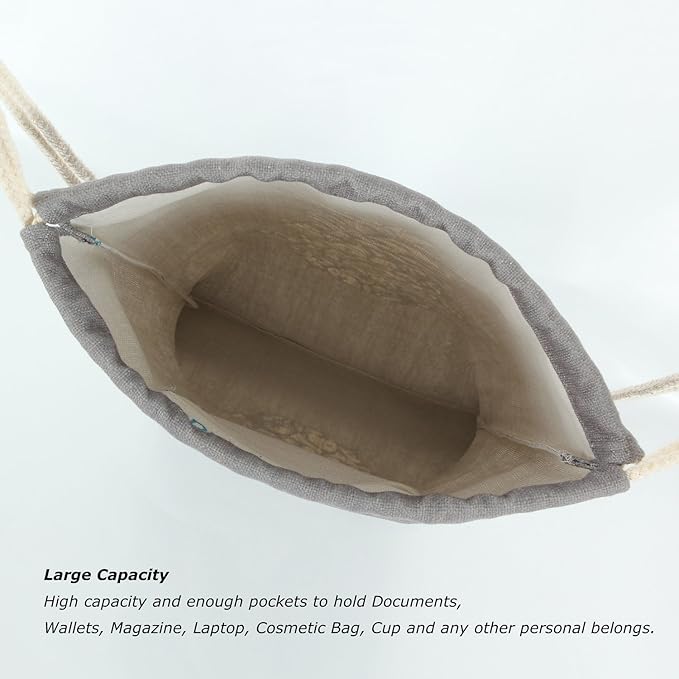 Drawstring Backpack Pineapple Style String Bag Canvas Beach Sport Daypack