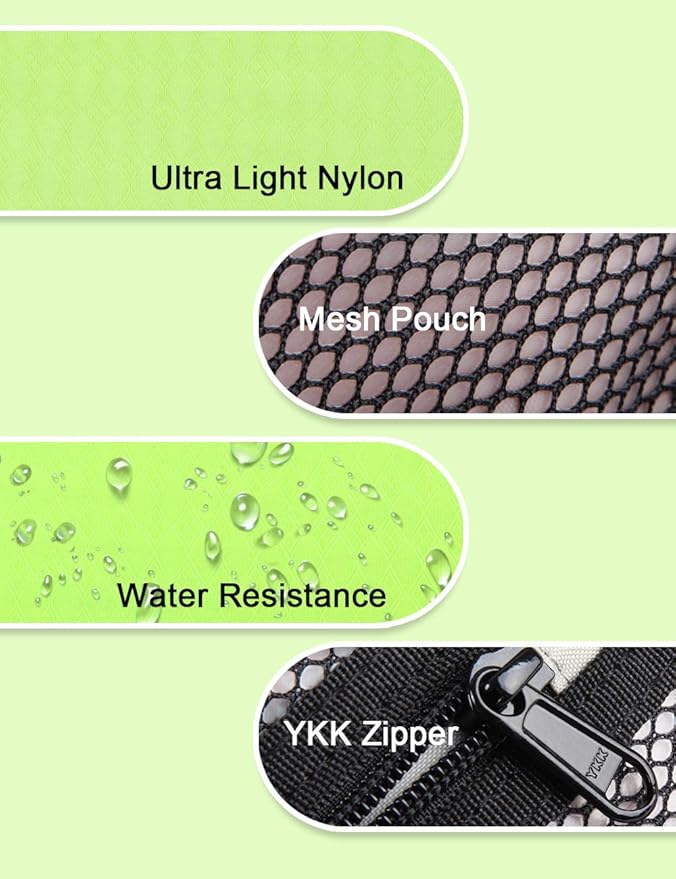 GOX Travel Toiletry Bag Dopp Kit Case Small Zippered Bag Ditty Bag Bathroom Pouch for Women(Green)