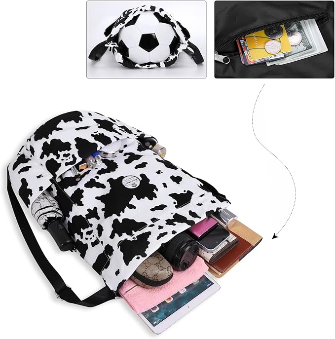 HUA ANGEL Floral Print Drawstring Bag - Lightweight Waterproof Cinch Sackpack with Side Pocket for Men & Women Travel Gym Bag