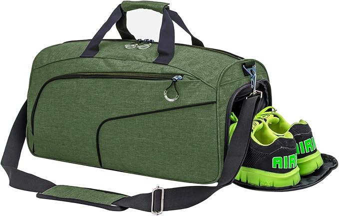 Sports Small Gym Bag for Men and Women Travel Duffel Bag Workout Bag with Shoes Compartment