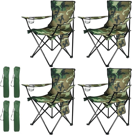 Damei century 4PCS Folding Camping Chairs-Lightweight, Installation-Free, Portable Chair for Beach, Lawn, Outdoor Sports
