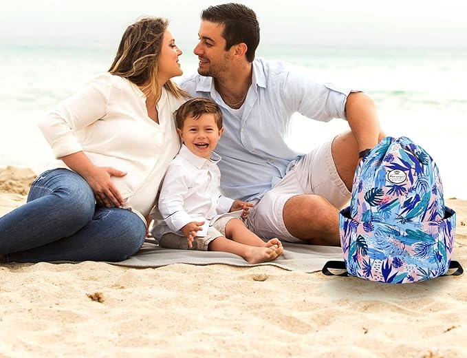 HUA ANGEL Floral Print Drawstring Bag - Lightweight Waterproof Cinch Sackpack with Side Pocket for Men & Women Travel Gym Bag