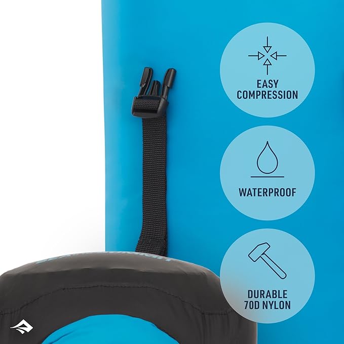 Sea to Summit eVac Compression Dry Bag, Waterproof Compression Sack, 5 Liter, High Rise Grey