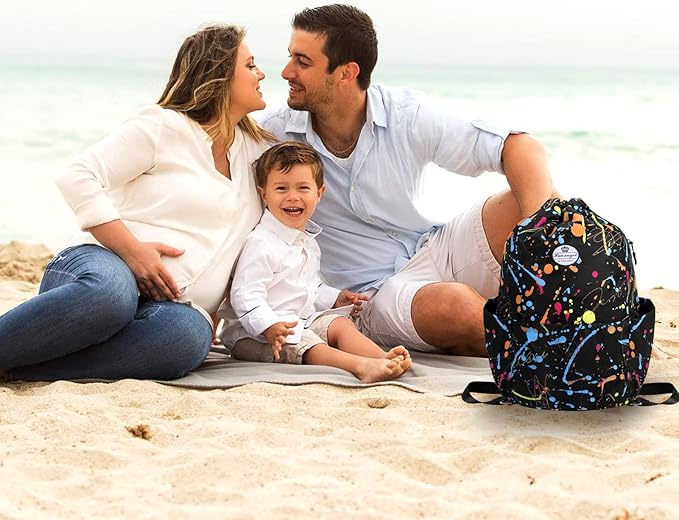 HUA ANGEL Floral Print Drawstring Bag - Lightweight Waterproof Cinch Sackpack with Side Pocket for Men & Women Travel Gym Bag