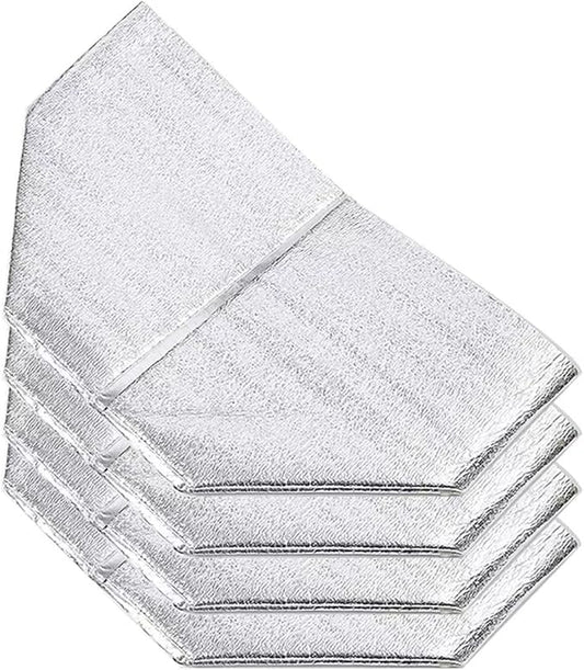 Reusable Insulated Thermal Bags 13" X 8.5" X 12" Foil Insulated Bag Liner Pack of 4 Thermal Box Liners for Lunch Box Shopping Bag Insulation Lining Waterproof Insulation Package