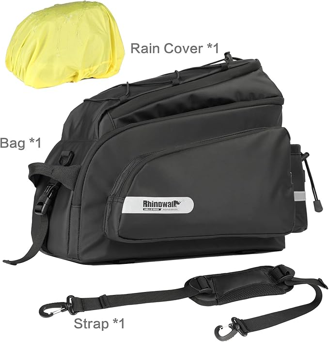 Rhinowalk Bike Bag Bike Trunk Bag Bike Pannier Bag,(for Bicycle Cargo Rack Saddle Bag Shoulder Bag Laptop Pannier Rack Bicycle Bag Professional Cycling Accessories)