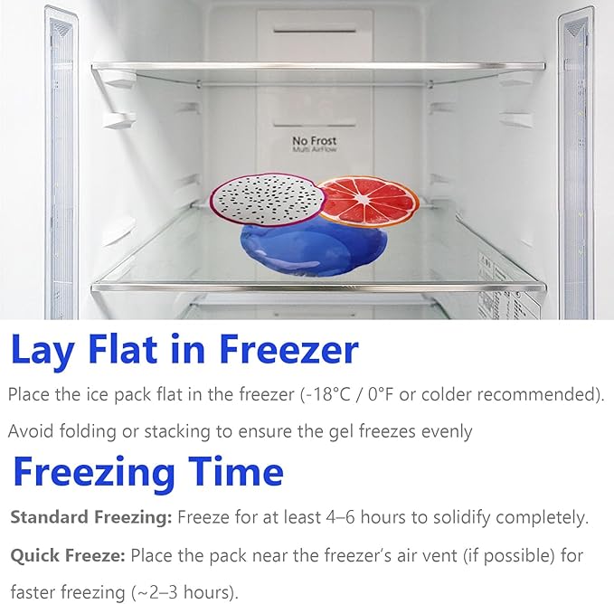 Reusable Ice Packs for Coolers - 5 Pack Freezable Gel Packs for Lunch Box, Camping, Picnic, Medical Cold Therapy - Leakproof & Long-Lasting Cold Storage