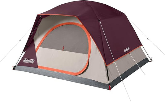 Coleman Skydome Tent with 5 Minute Setup, 2/4/6/8-Person Weatherproof Tent with Rainfly & Carry Bag, 20% More Headroom Than Traditional Canopies
