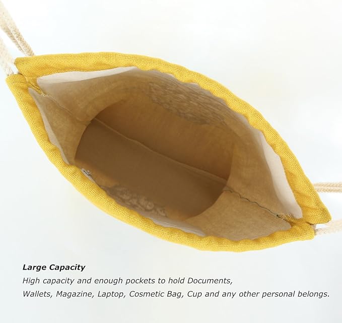 Drawstring Backpack Pineapple Style String Bag Canvas Beach Sport Daypack