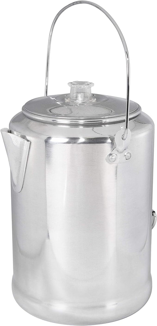 Stansport Aluminum Percolator Coffee Pot with Wire Handle