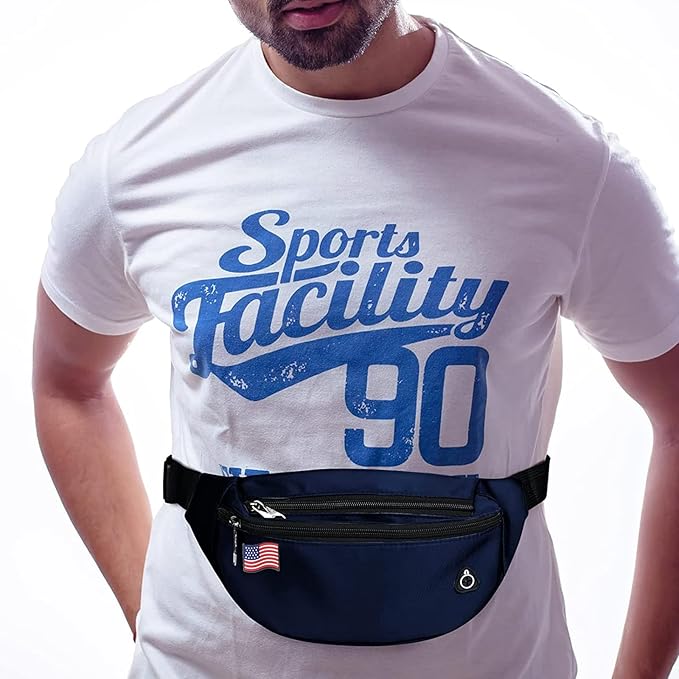 Fanny Pack for Men Women, Waterproof Sports Waist Bag Pack, Belt Bag for Travel Hiking Running