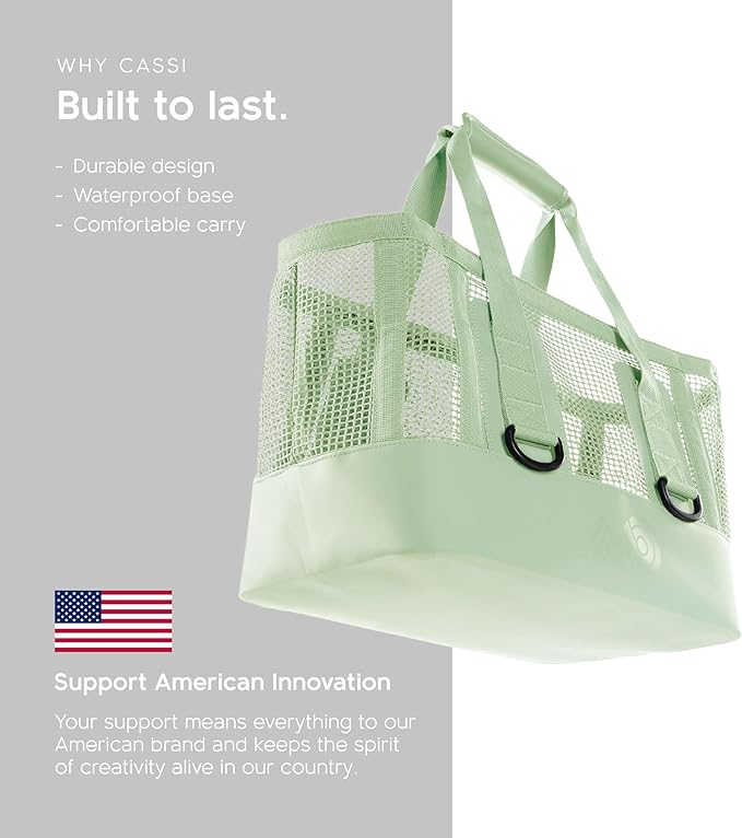MISSION Boat Gear CASSI Heavy-Duty Outdoor Tote and Waterproof Marine-Grade Mesh Boat Bags