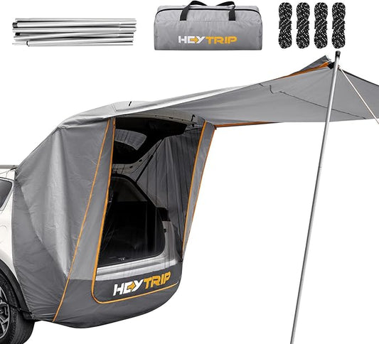 HEYTRIP SUV Tailgate Tent with Poles Awning Shade Waterproof Windproof Hatchback Camping Car Tent, Universal Fit Most SUV/Van/MPV/CUV