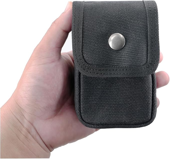 diodrio EDC Belt Pouch for Men Women, Small Compact EDC Holster Pouch with Belt Loop for Hiking, Fishing, Camping, Snap Closure, Classic Waxed Canvas