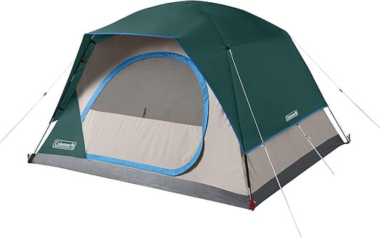 Coleman Skydome Tent with 5 Minute Setup, 2/4/6/8 Person Weatherproof Tent with Rainfly & Carry Bag, 20% More Headroom than Traditional Canopies
